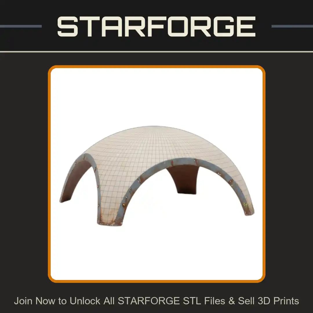 Retro Futurism Arch Dome Pet Hide for Small Animals - 3D Printable STL File