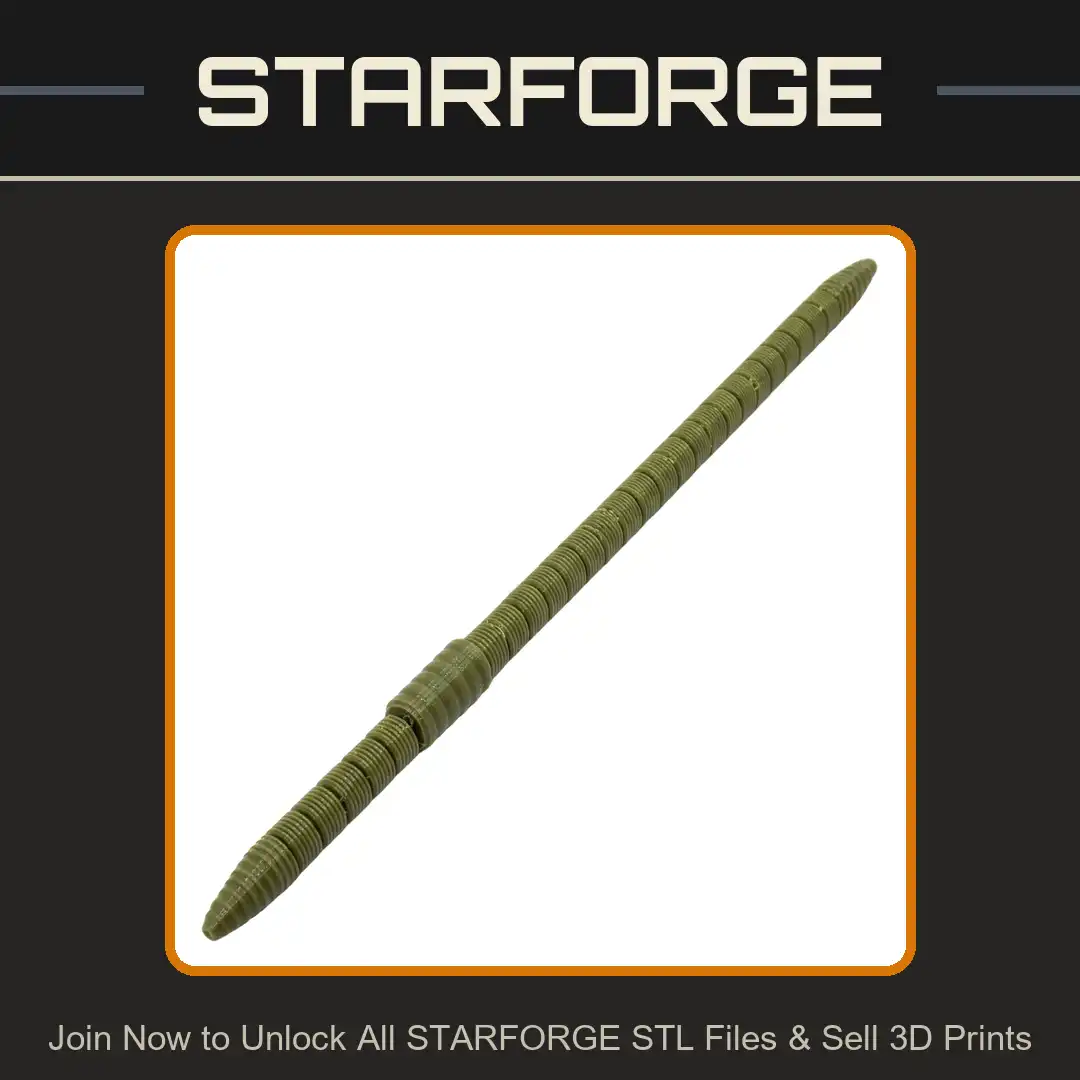 Ribbed Segmented Earthworm Nightcrawler Soft Plastic Fishing Lure Stick Bait Clitellum - View 1 of 2