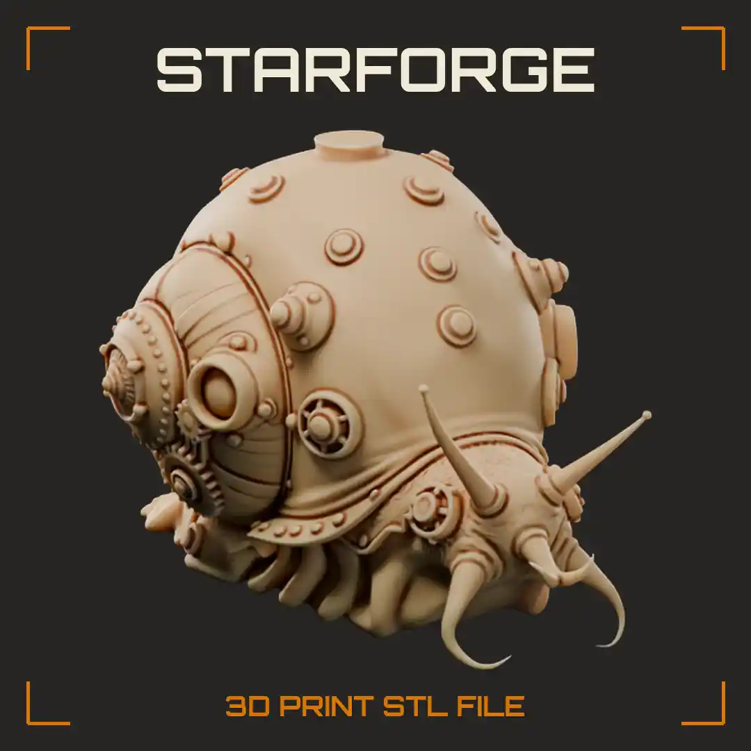 Riveted Brass Shell Snail with Spiral Gear Porthole and Curved Tusked Antennae