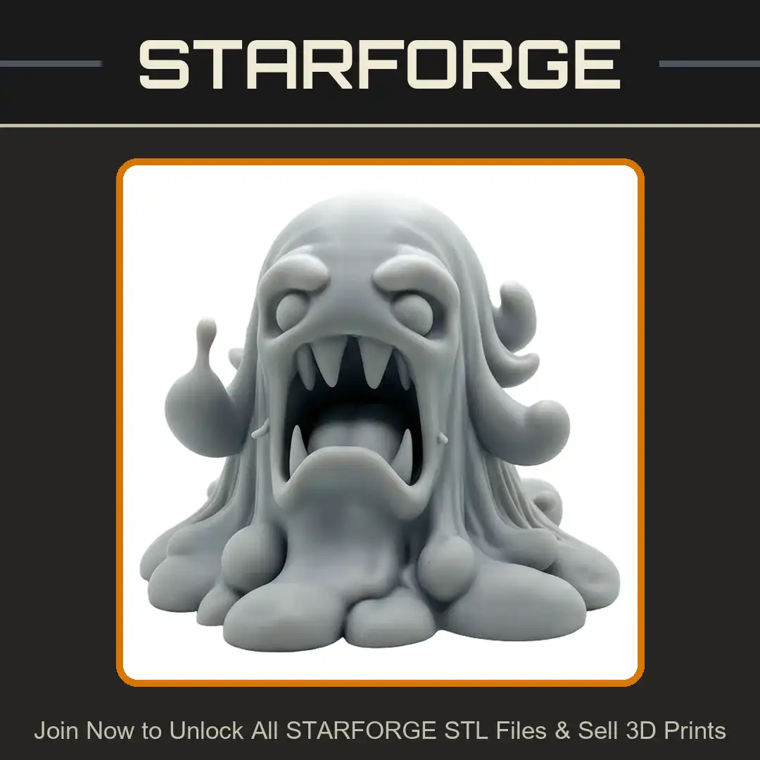 Roaring Screaming Slime Ooze Monster Fangs Teeth Tongue Tentacles Melted Dripping Blob - View 1 of 2