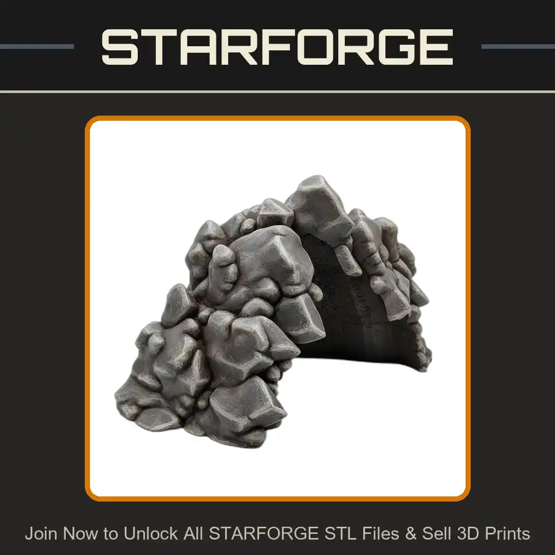 Rocky Cave Hideout Natural Stone Structure Pebble Formation Shelter Reptile Fish Tank - 3D Printable STL File