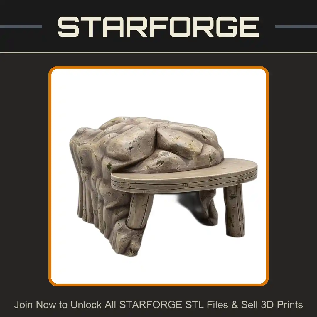 Rocky Cave Hideout Textured Surface Entrance Platform Reptile Fish Tank - 3D Printable STL File