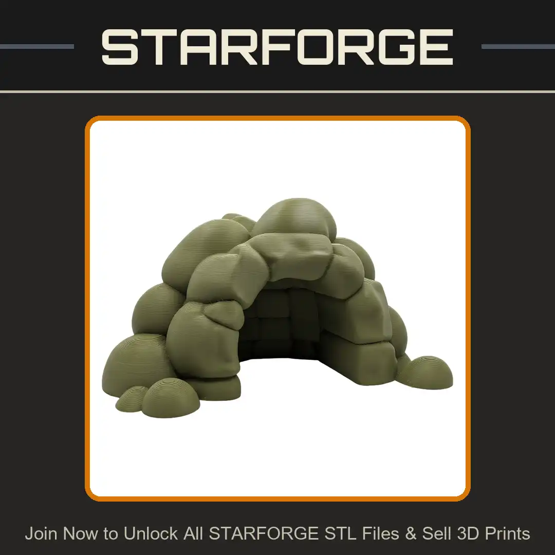 Rounded Block Igloo Snow Hut Arctic Ice Shelter Stone Hovel Arched Entrance Dome - View 1 of 2