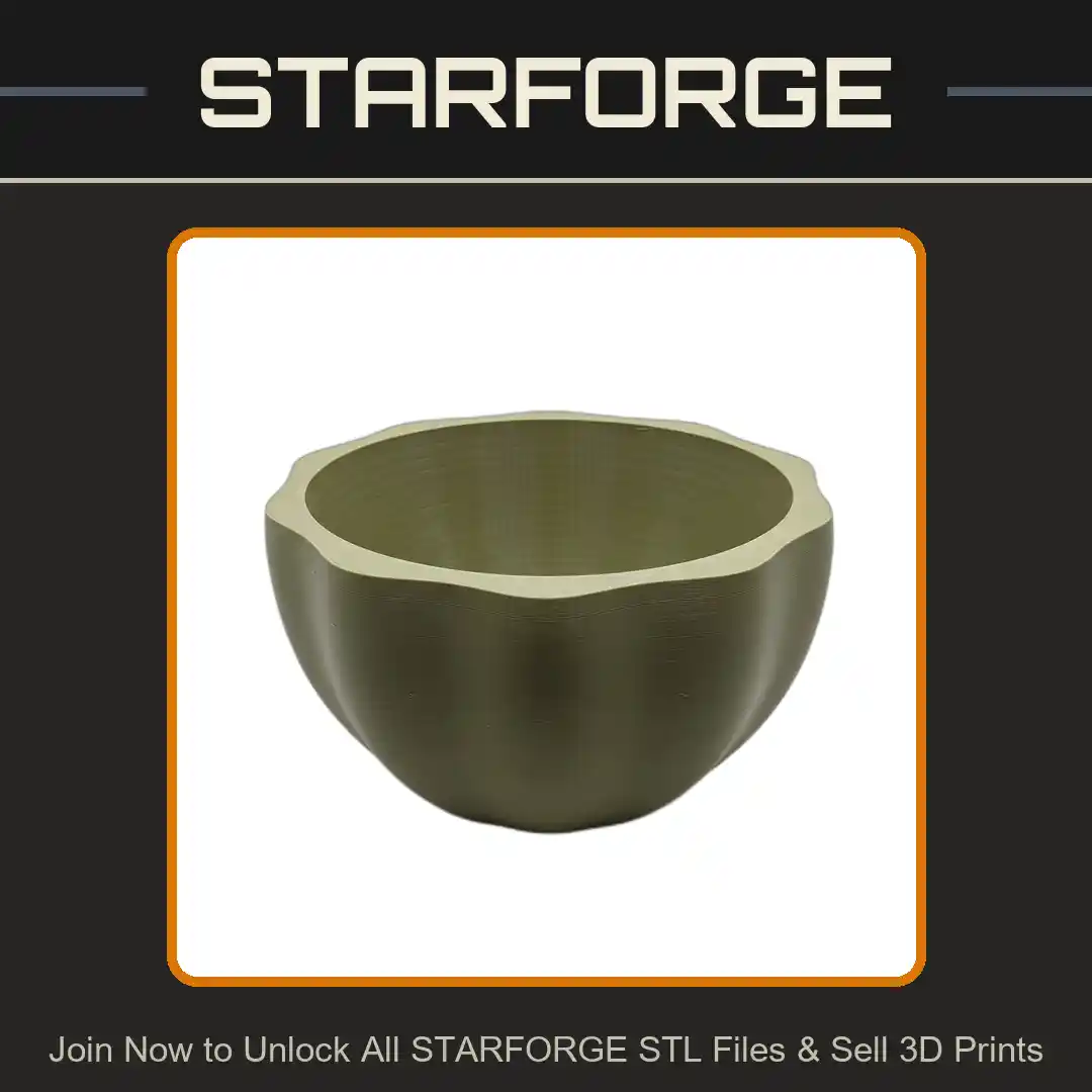Rounded Bowl Smooth Surface Organic Shape Earthy Tones Planter Plant Pot - 3D Printable STL File