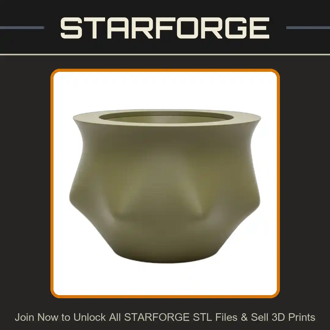 Rounded Modern Smooth Curved Design Matte Finish Planter Plant Pot - 3D Printable STL File