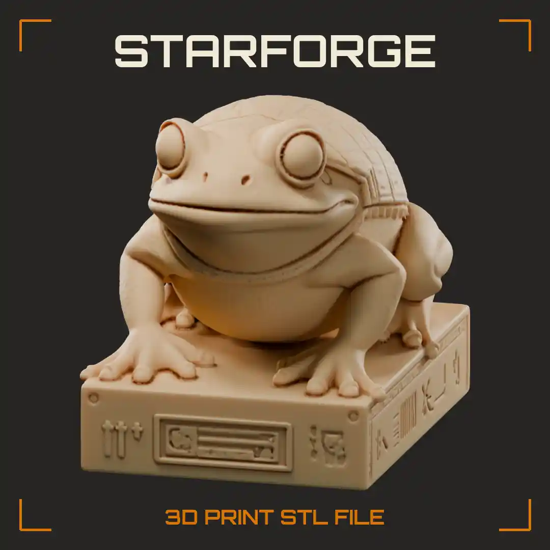 Sacred Toad with Hieroglyph Carved Back on Inscribed Stone Pedestal