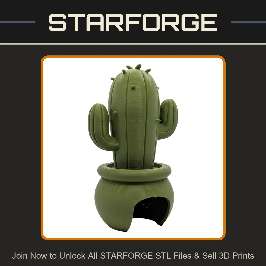 Saguaro Cactus Pot Cat House Pet Bed Hideout Cave Desert Succulent Ribbed Arms Spines Flower - View 1 of 2