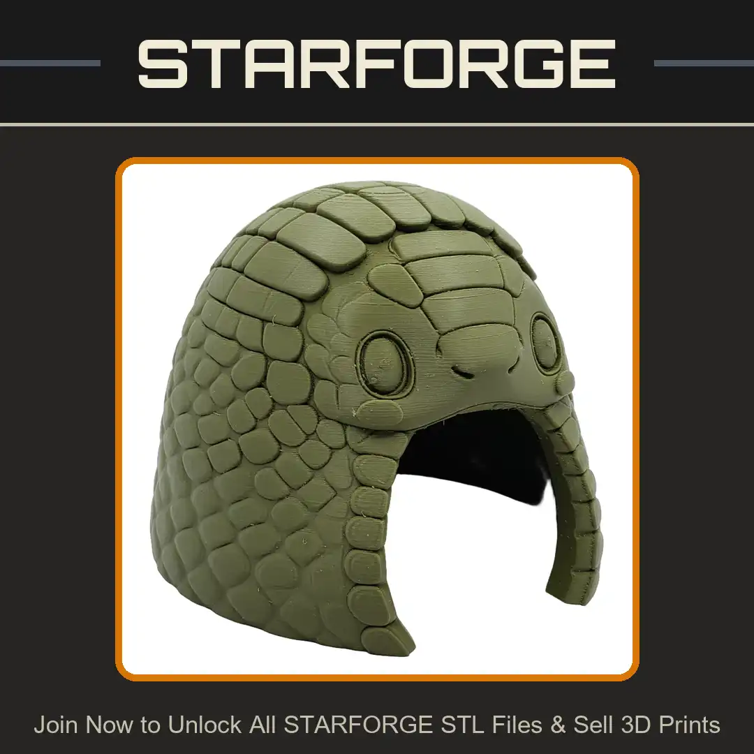 Scaled Snake Hood Serpent Helmet Chibi Reptile Cobra Dragon Scales Shell Mask - View 1 of 2