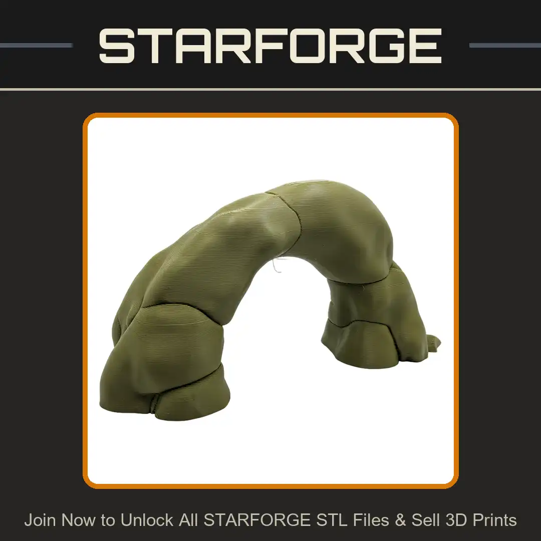 Segmented Rock Archway Stone Bridge Natural Eroded Bone Arch Formation Cracked Desert - View 1 of 2