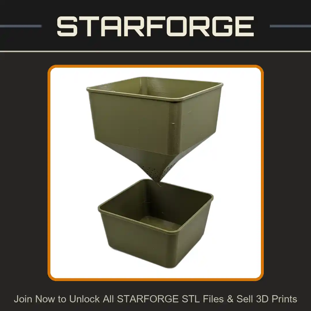 Semi-Hydroponic Cube Shaped Planter - 3D Printable STL File