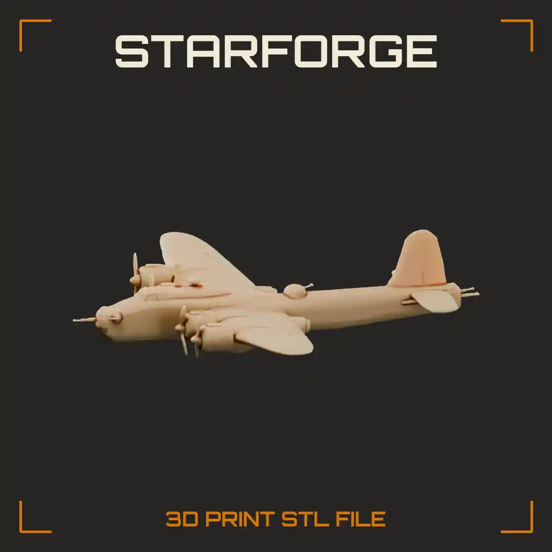 Short Stirling Four Engine WW2 Heavy Bomber with Nose Turret Tall Fin and Long Fuselage