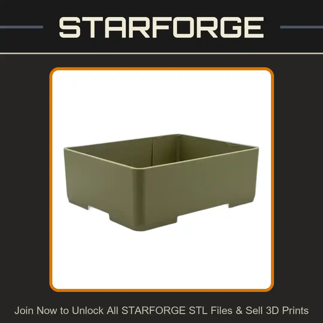 Simple Rectangular Bonsai Tray for Small Plants - 3D Printable STL File