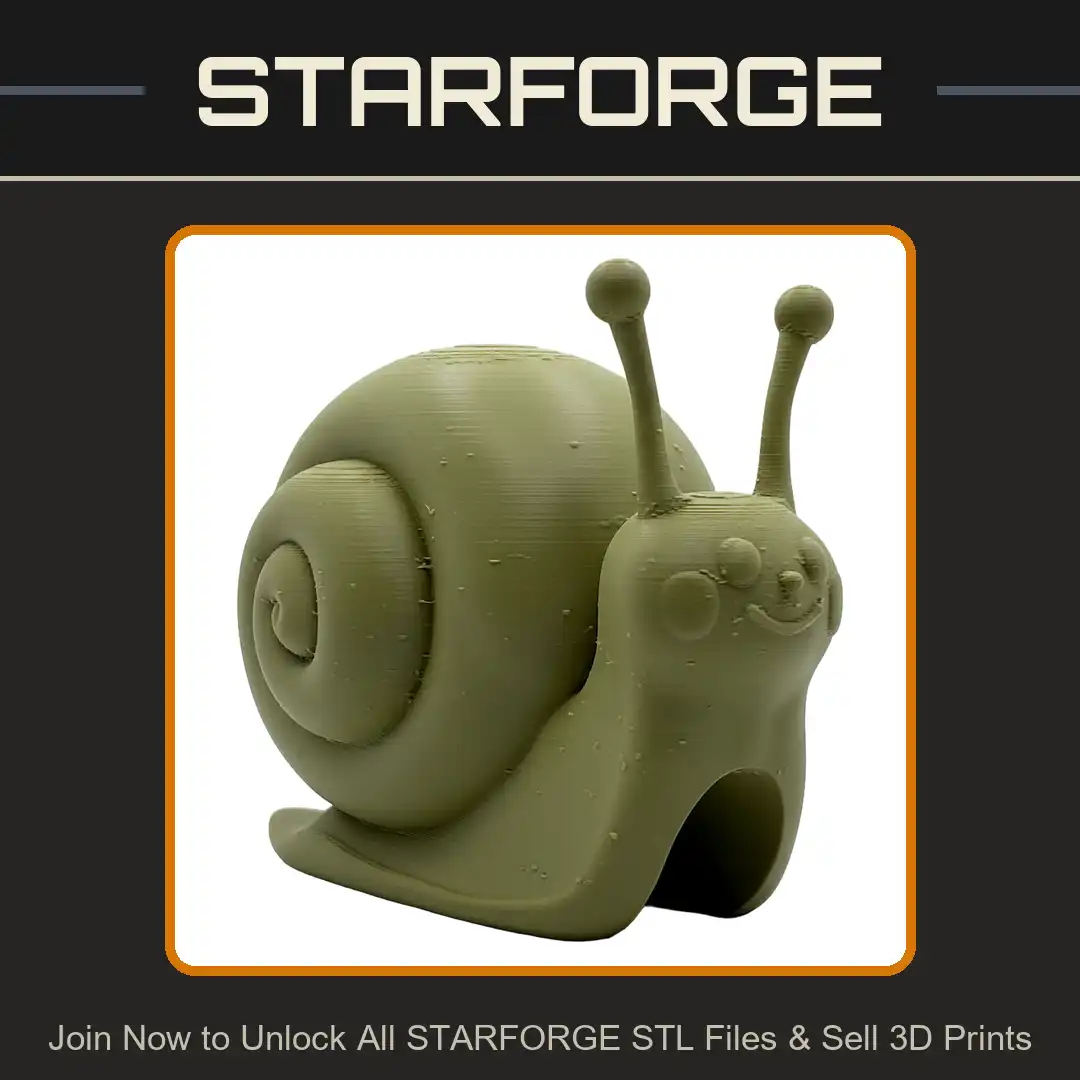 Smiling Snail Happy Gastropod Spiral Shell Kawaii Stylized Cartoon Chibi Animal Eye Stalks - View 1 of 2