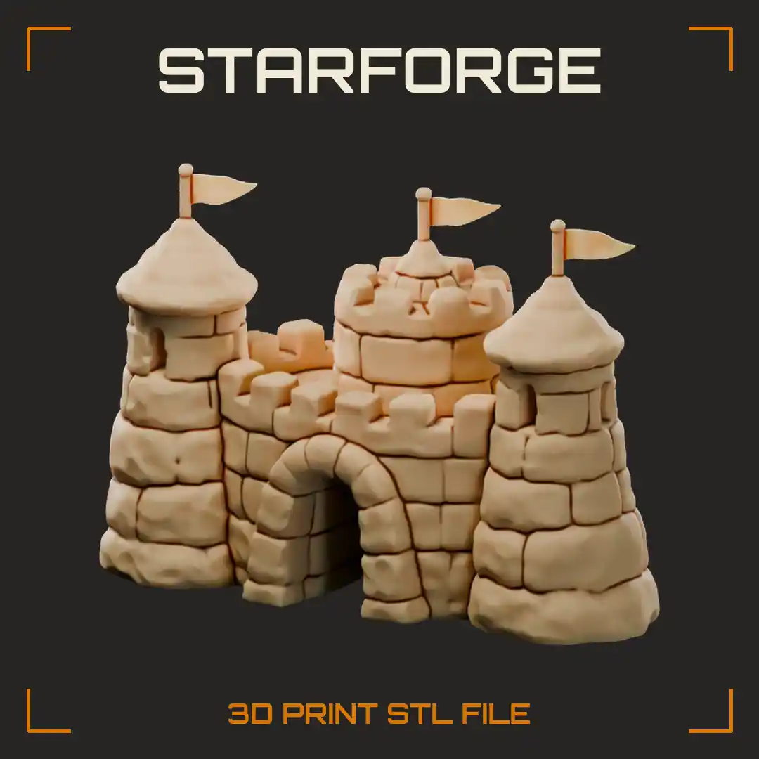 Snow Fort With Packed Snow Block Walls Turrets Crenellations And Doorway