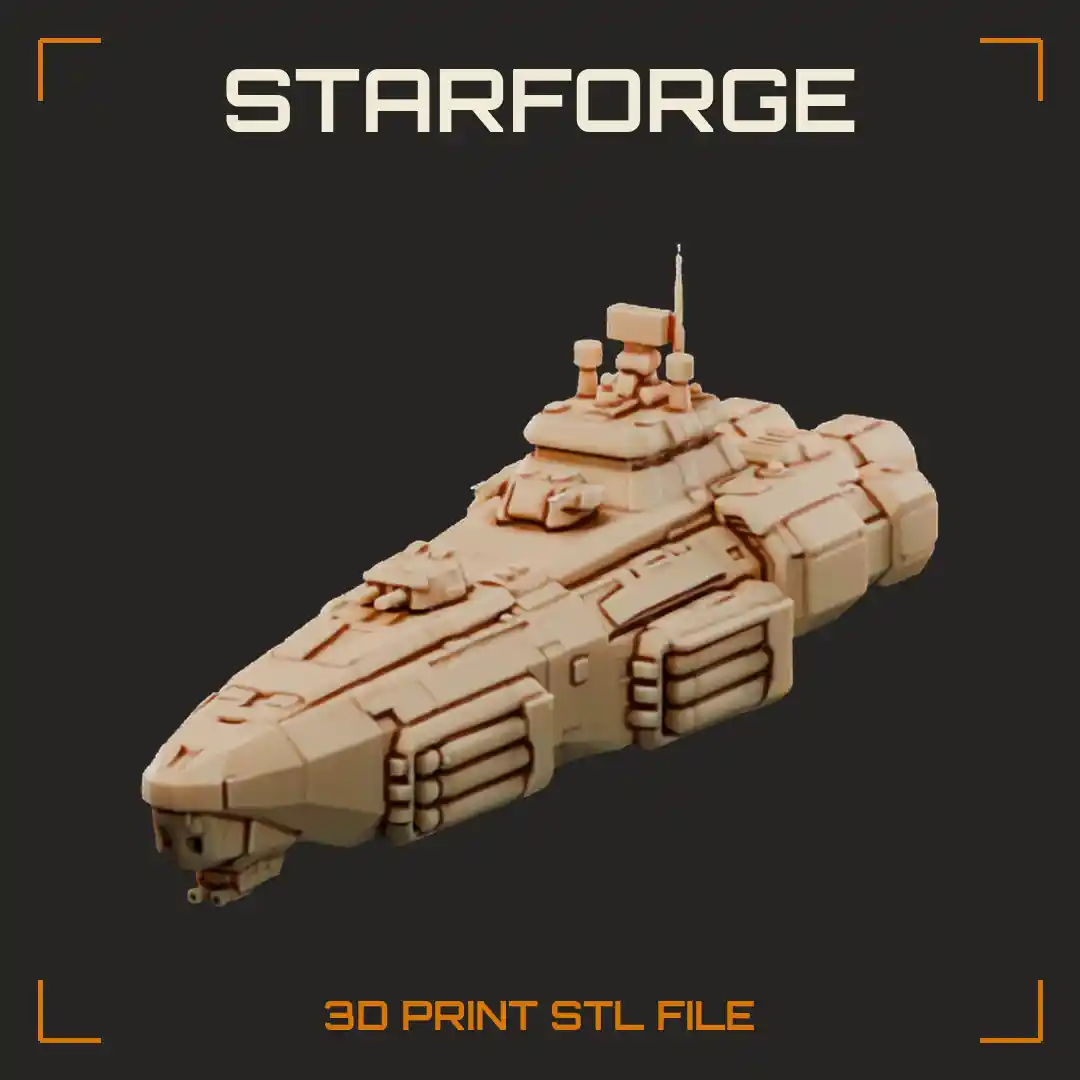 Space Destroyer With Forward Torpedo Tubes Angular Hull Sensor Mast And Thrusters