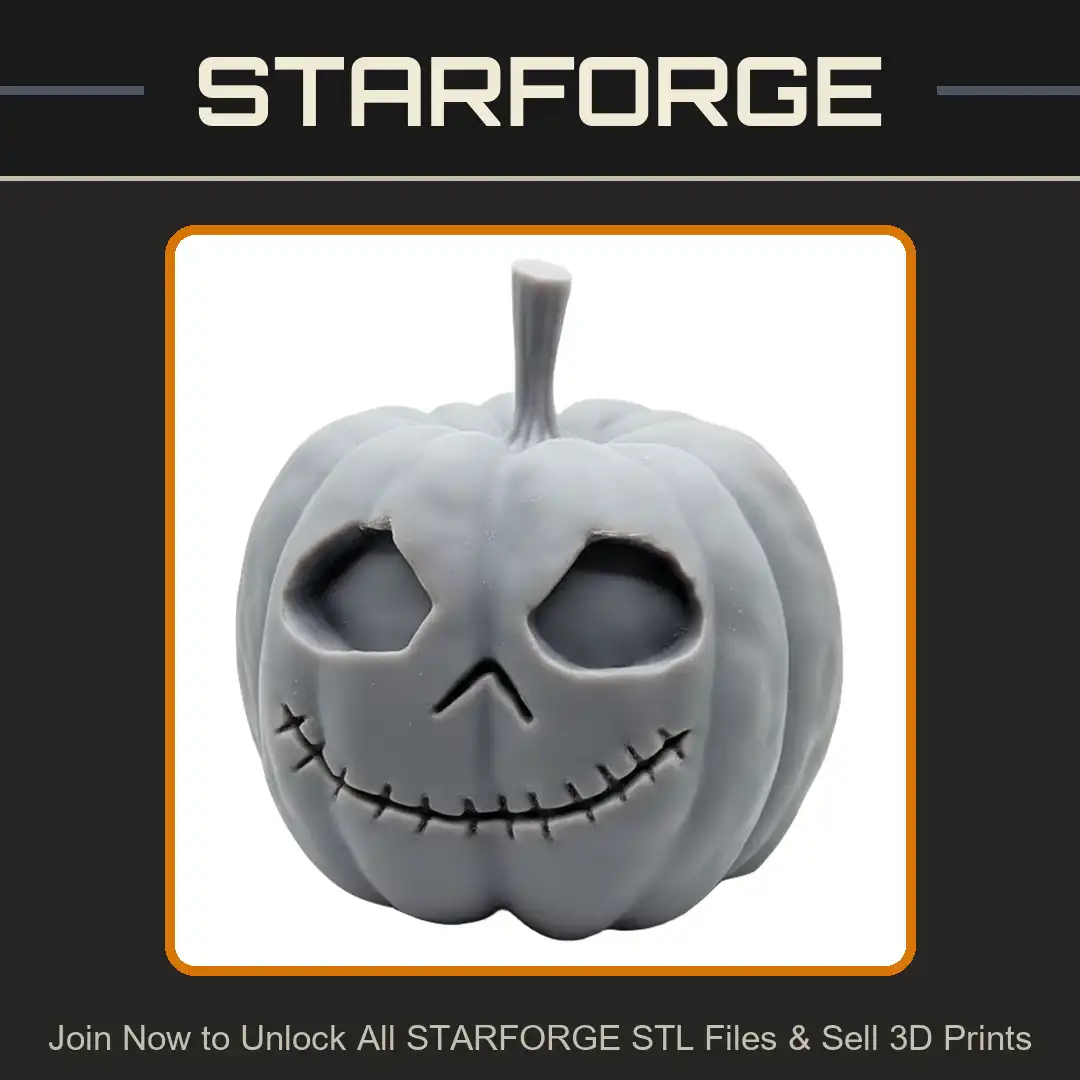 Spooky Carved Halloween Pumpkin Jack O Lantern Stitched Mouth Creepy Grinning Ribbed Gourd - View 1 of 2