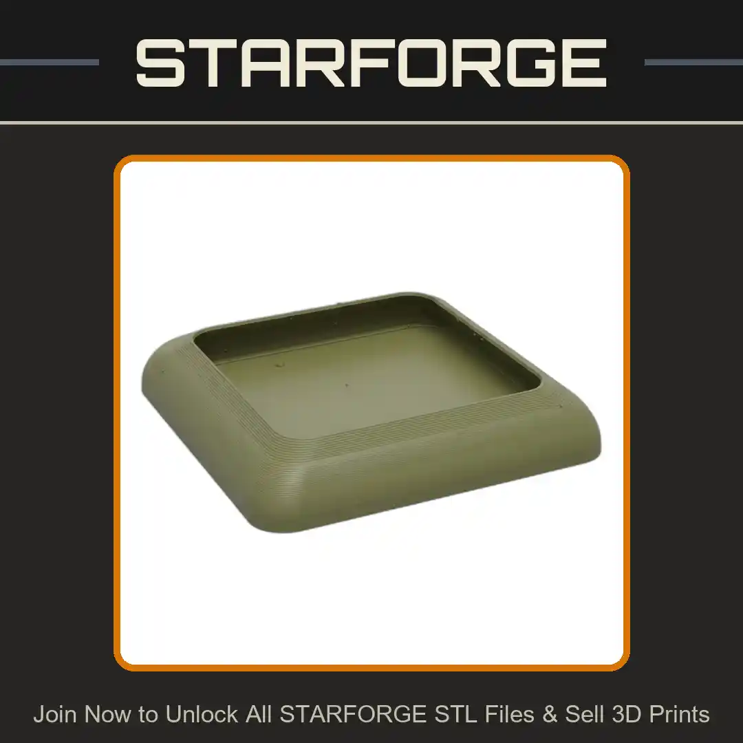 Square Anti-Escape Feeding Bowl for Reptiles and Small Animals - 3D Printable STL File