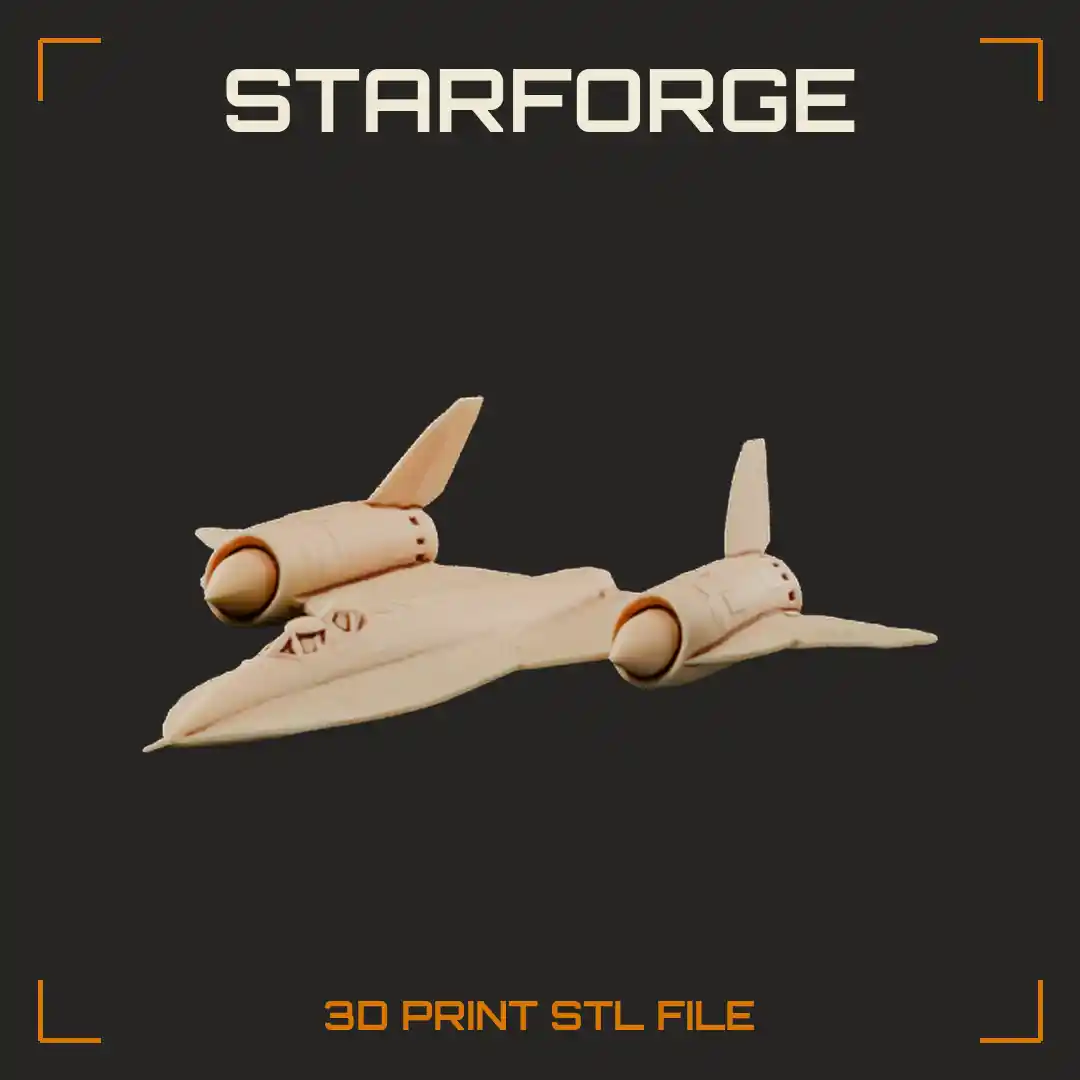 SR-71 Blackbird Reconnaissance Jet with Chined Fuselage Twin Engine Nacelles and Canted Tail Fins