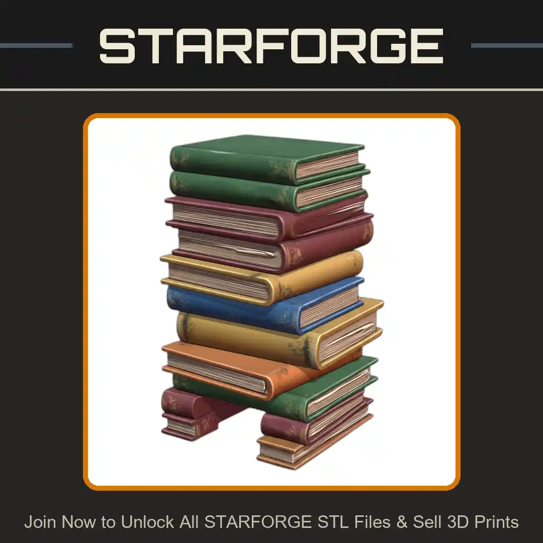 Stacked Bookshelf Themed Pet Hide for Small Animals - 3D Printable STL File