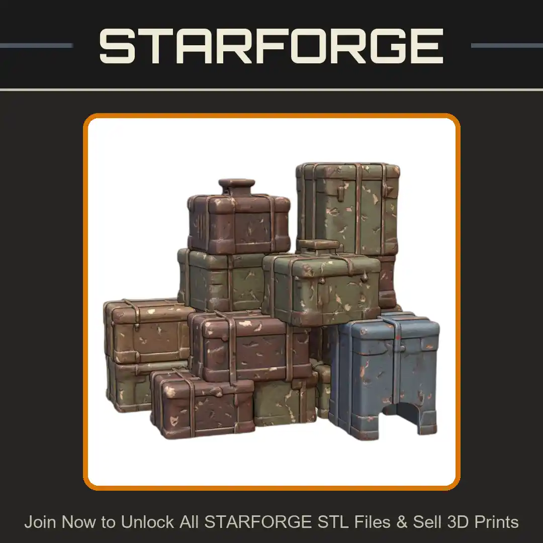 Stacked Vintage Suitcase Hideaway for Small Pets and Reptiles - 3D Printable STL File