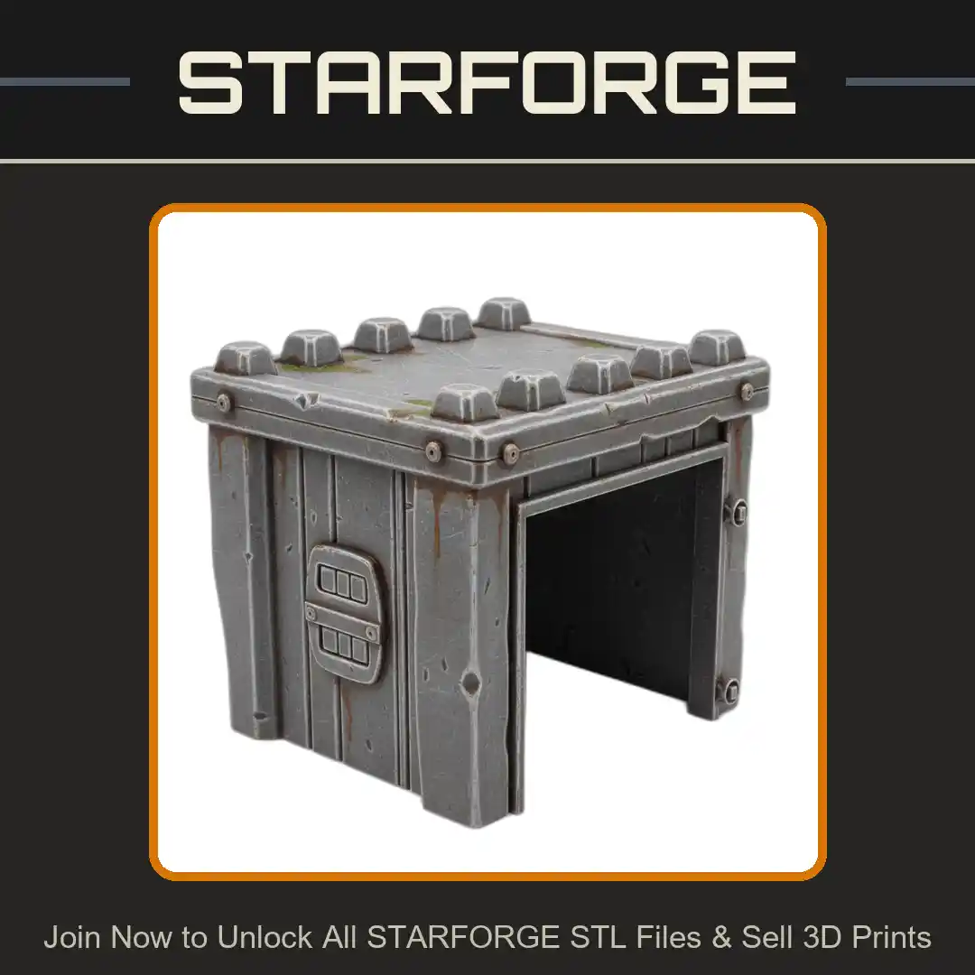 Stone Fortress Box Structure Hinged Door Reinforced Design Reptile Fish Tank - 3D Printable STL File