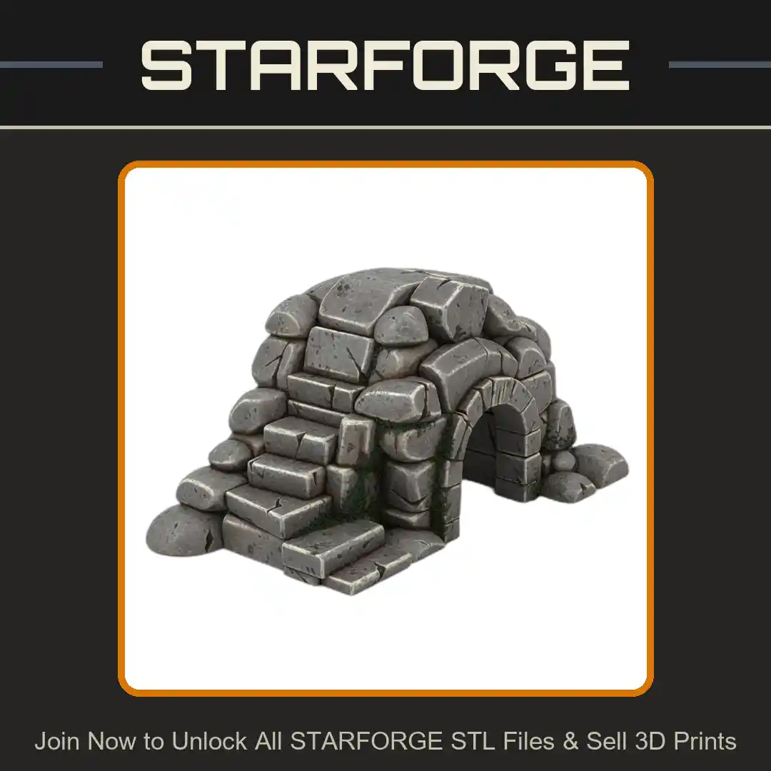 Stone Igloo Pet Hide with Natural Rock Design for Small Animals - 3D Printable STL File