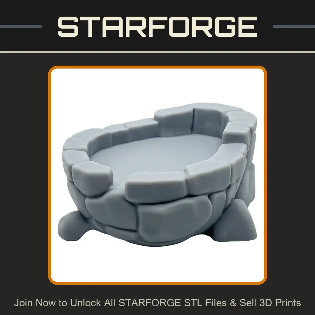Stone Trough Rock Basin Oval Village Stable Feeder Blacksmith Water Tub Bath Manger - 3D Printable STL File