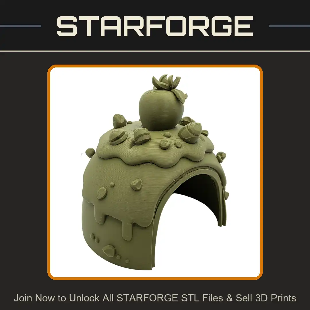 Strawberry Cake Helmet Hat Melting Frosting Icing Drip Macaron Chocolate Sprinkles Glaze - View 1 of 2