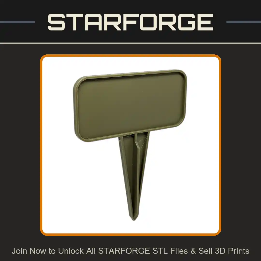Strong Lightweight Plant Stake Label for Garden Identification - 3D Printable STL File