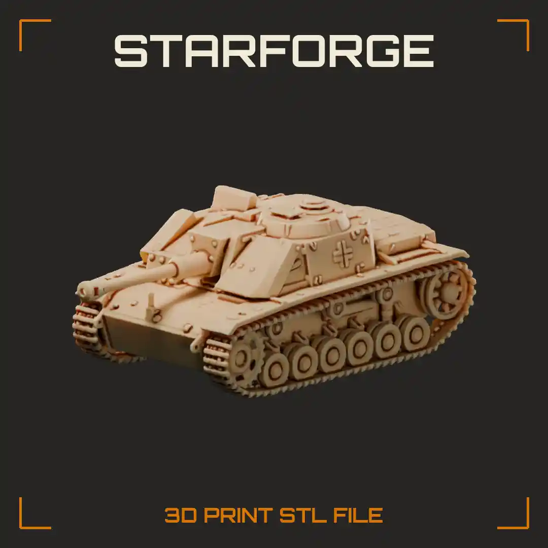 StuG III Turretless Assault Gun with Low Casemate Long 75mm Gun and Tracked Running Gear