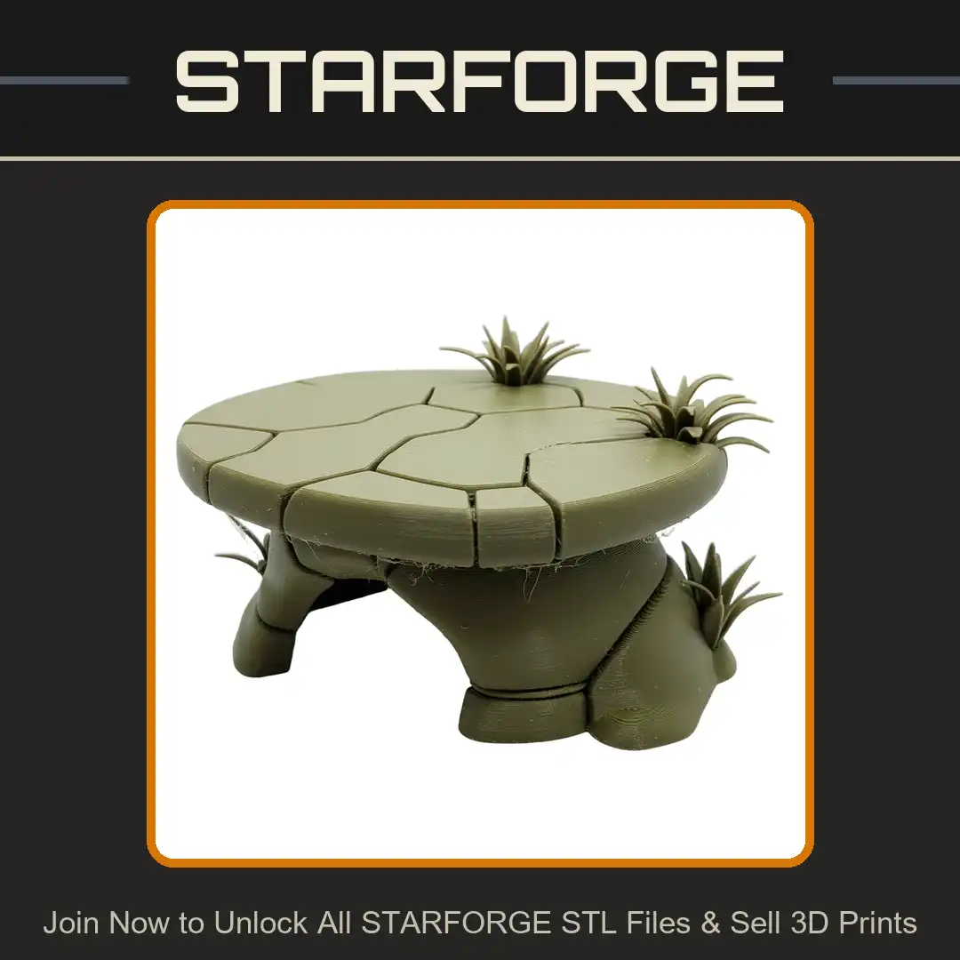 Stylized Overgrown Stone Altar Flagstone Platform Spiky Succulent Grass Rock Dais Arch Plinth - View 1 of 2