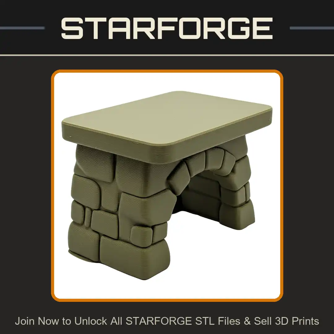 Stylized Stone Altar Arched Bench Ritual Table Dolmen Ancient Shrine Megalith Slab - View 1 of 2