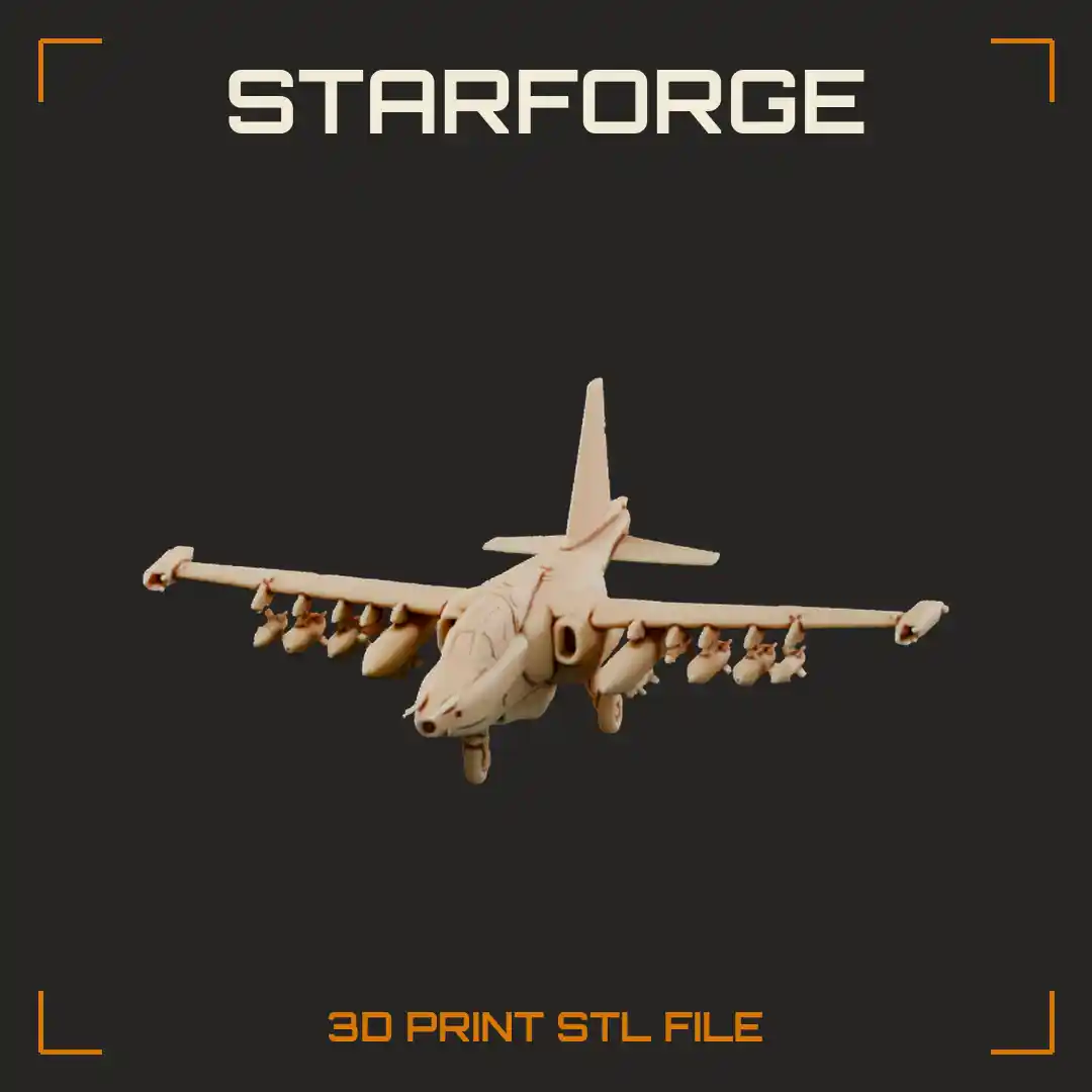 Su-25 Frogfoot Armored Ground Attack Jet with Rocket Pods Straight Wings and Twin Engine Nacelles