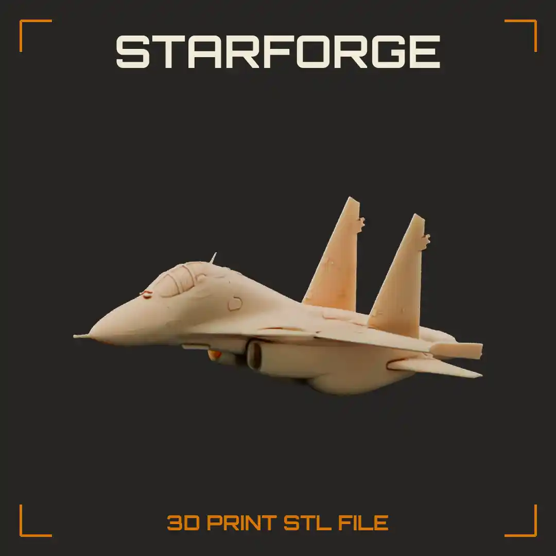 Su-34 Fullback Strike Fighter with Flattened Platypus Nose Canards and Twin Tail Fins