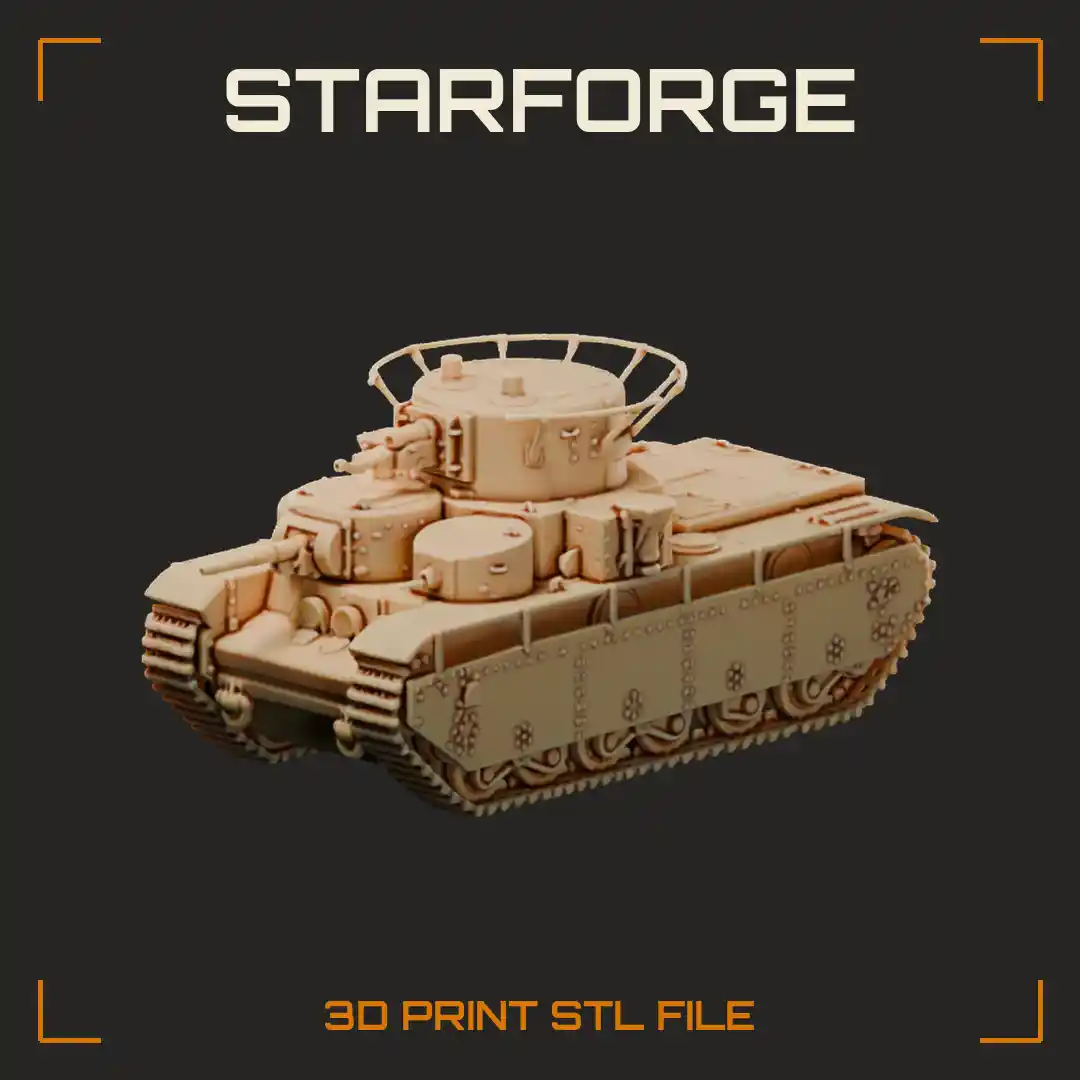 T-35 Soviet Heavy Tank With Five Turrets And Long Armored Track Skirts
