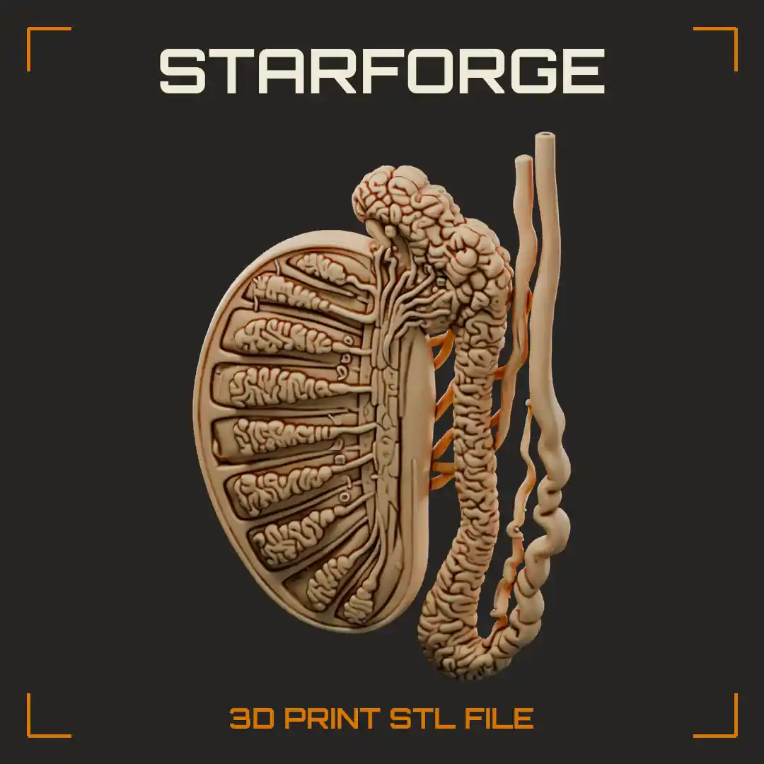 Testis Sagittal Cross Section with Septa Lobules Coiled Tubules Rete Testis Epididymis and Vas Deferens - 3D Printable STL File