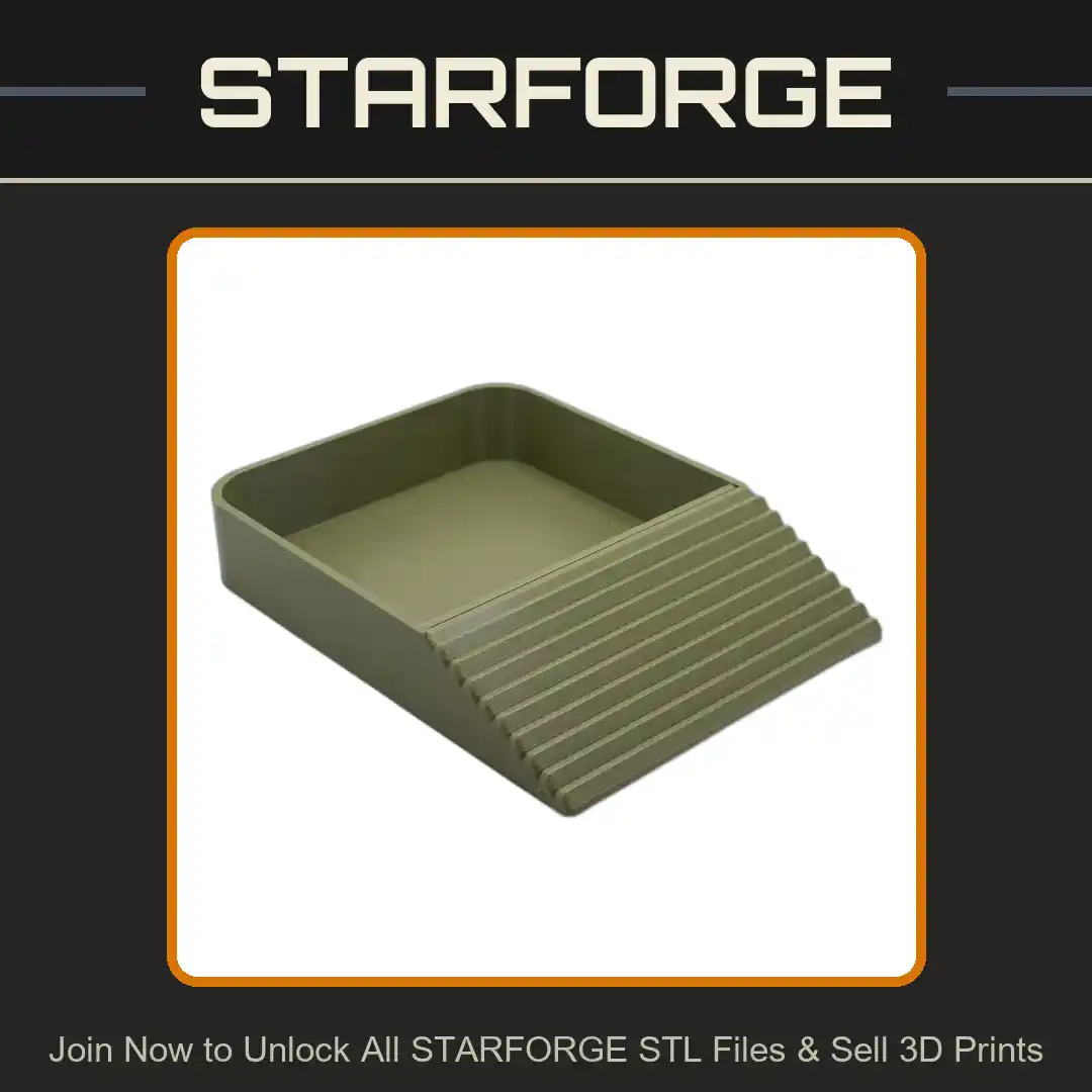 Tortoise Water Dish with Gradual Ramp and Stairs for Easy Access - 3D Printable STL File
