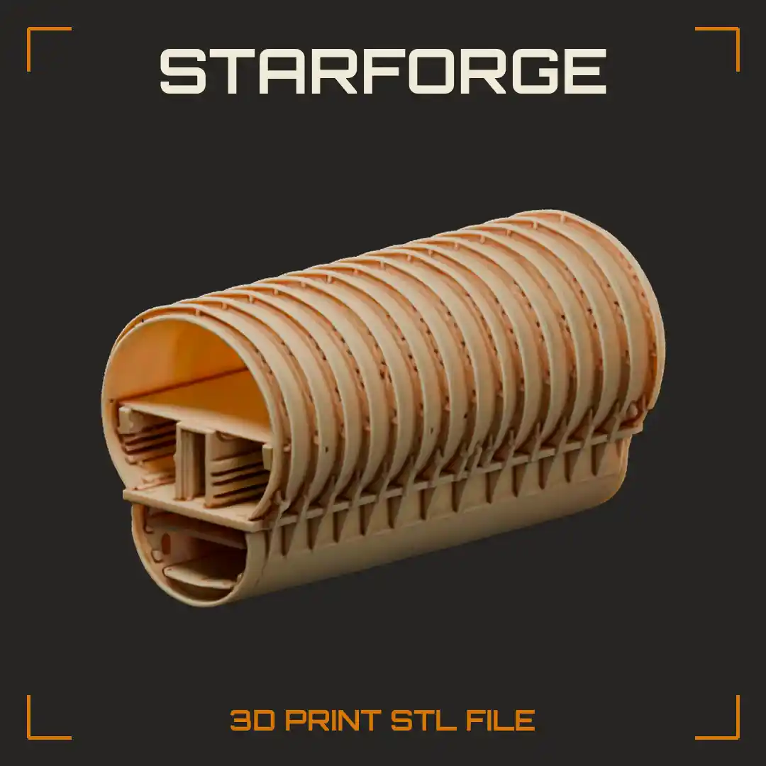 Type XXI U Boat Prefabricated Hull Section with Figure-Eight Pressure Hull Ribs and Decks
