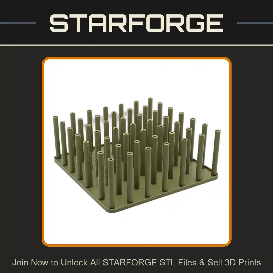 Upright Stem Drying Rack with Tubes for Flowers Herbs and Plants - 3D Printable STL File