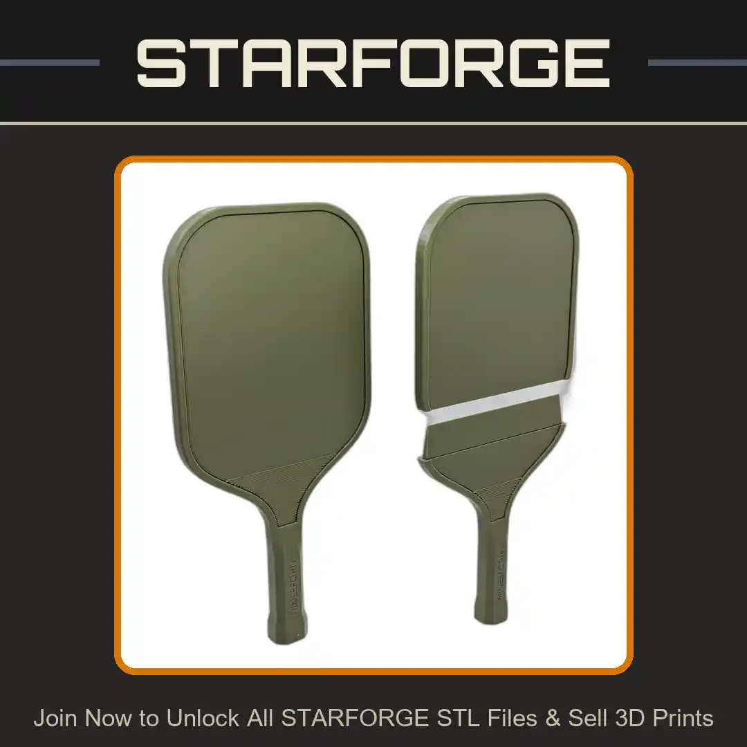 USAPA Approved Standard Size Pickleball Paddle - 3D Printable STL File