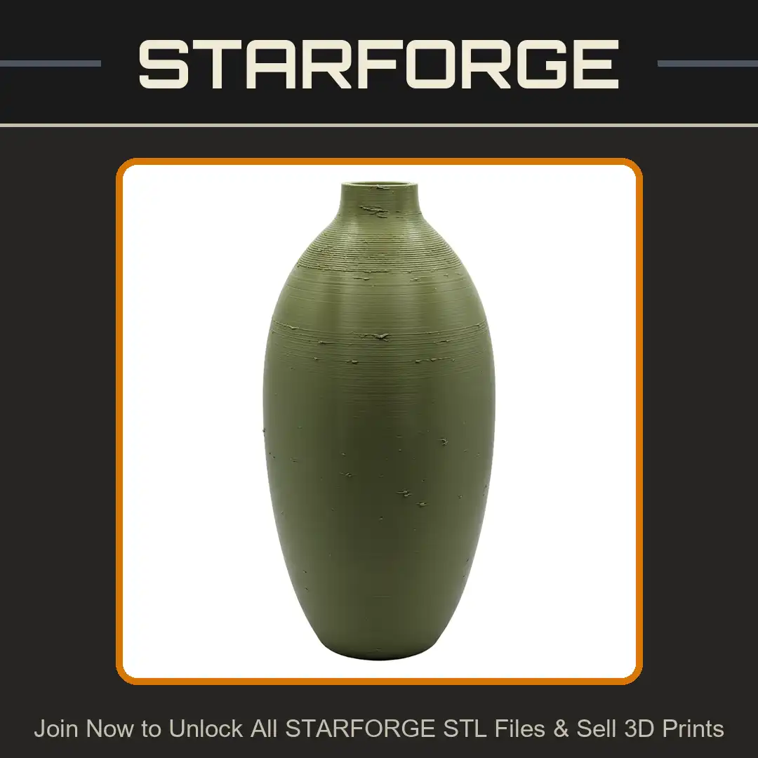 White Cream Ceramic Pitted Vase Textured Stoneware Vessel Ovoid Wabi Sabi Pottery Urn - 3D Printable STL File