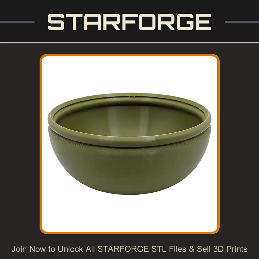 Wide Shallow Round Bowl Rimmed Basin Ceramic Pottery Dish Serving Vessel Planter - 3D Printable STL File