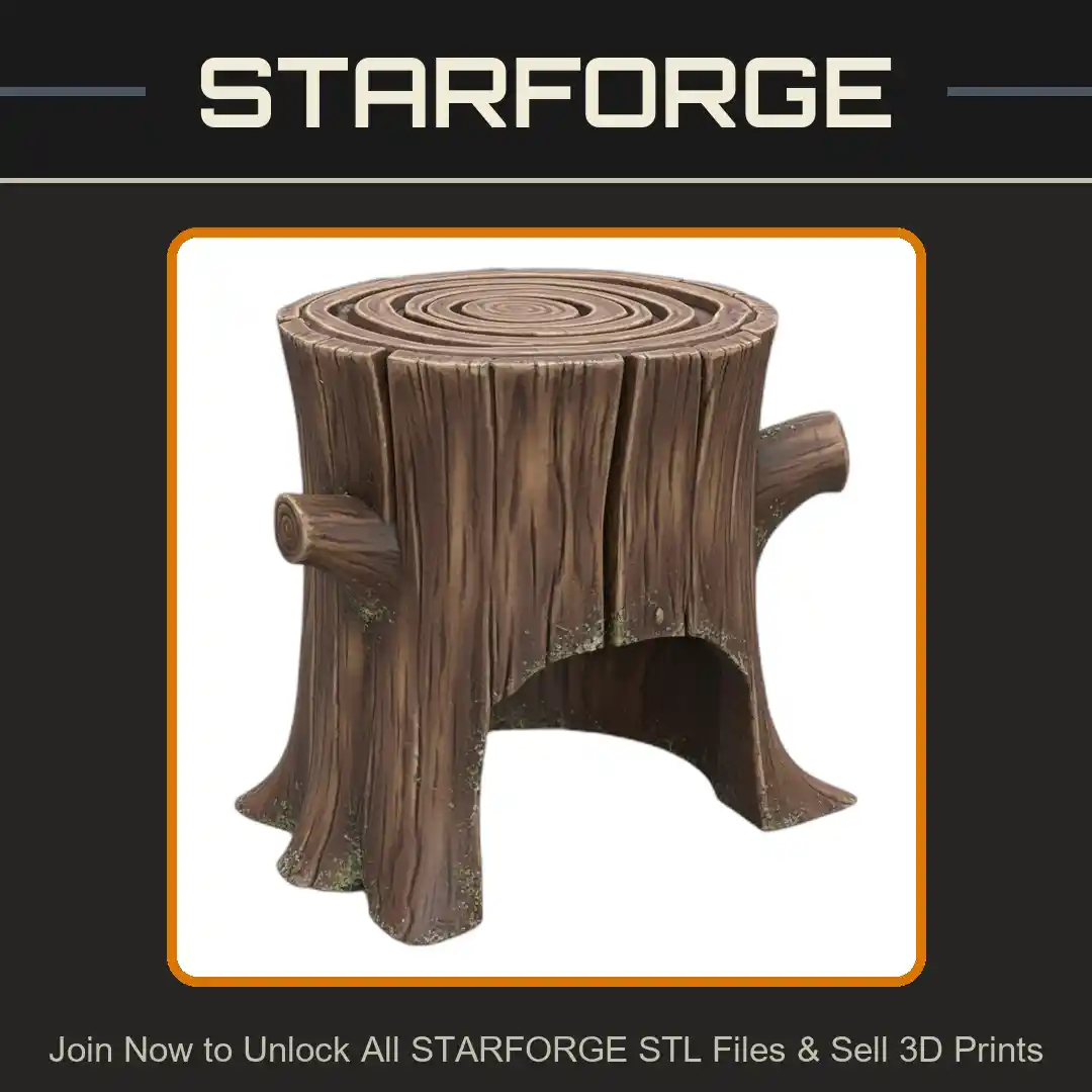 Wooden Stump Themed Pet Hide for Reptiles and Small Animals - 3D Printable STL File